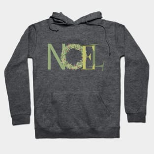 NOEL typography with Christmas wreath Hoodie